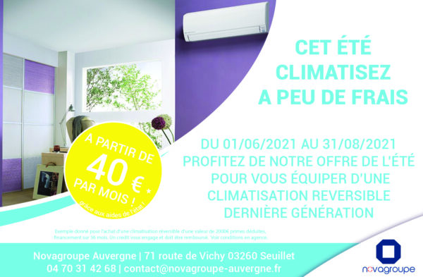 Offre de l’été : votre climatisation à partir de 40€ / mois !